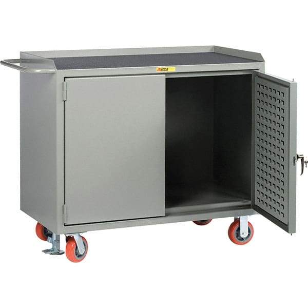 Little Giant - 3,600 Lb Capacity Mobile Workbench with Pegboard Panel - 48" Wide x 43-1/2" High - Eagle Tool & Supply