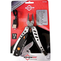 Mayhew - 13 Piece, Multi-Tool Set with 13 Functions - 6" OAL, 4" Closed Length - Eagle Tool & Supply