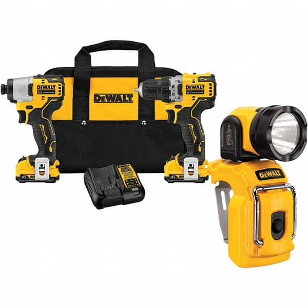 DeWALT - Cordless Tool Combination Kits Voltage: 12 Tools: Brushless Cordless Drill; Impact Driver - Eagle Tool & Supply