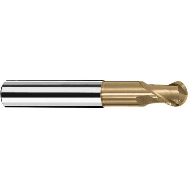 Fraisa - 1/8" Diam, 1/8" LOC, 2 Flute Solid Carbide Ball End Mill - Eagle Tool & Supply