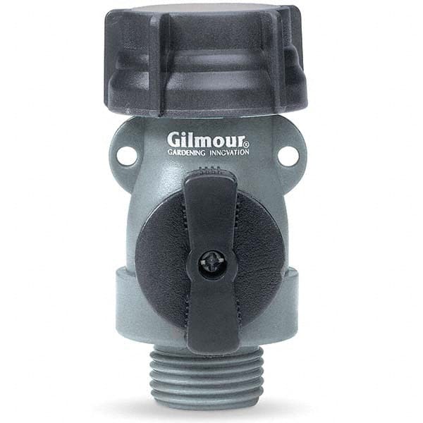 Gilmour - Garden Hose Fittings & Repair Kits Type: Shut-Off Valve Connector Type: Male; Female - Eagle Tool & Supply