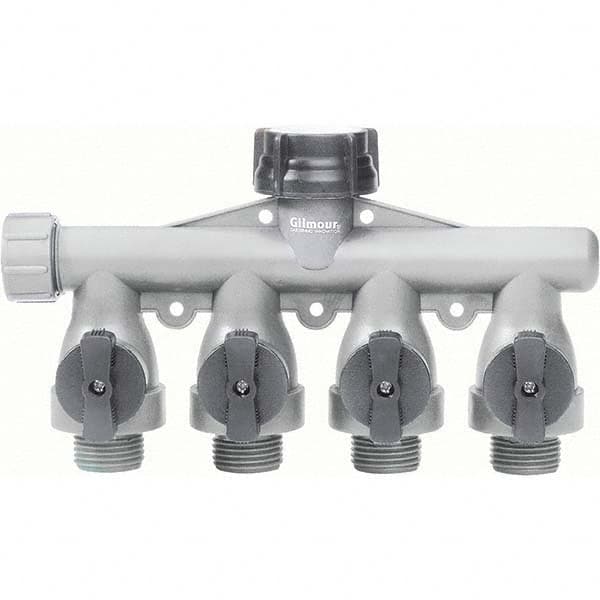 Gilmour - Garden Hose Fittings & Repair Kits Type: Shut-Off Valve Connector Type: Male; Female - Eagle Tool & Supply