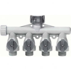 Gilmour - Garden Hose Fittings & Repair Kits Type: Shut-Off Valve Connector Type: Male; Female - Eagle Tool & Supply
