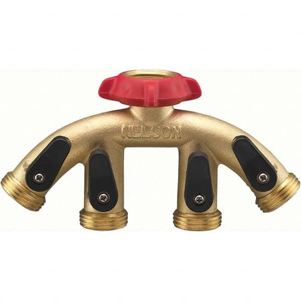 Nelson - Garden Hose Fittings & Repair Kits Type: Shut-Off Valve Connector Type: Male; Female - Eagle Tool & Supply