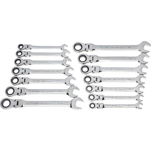 GearWrench - Wrench Sets Tool Type: Combination Wrench System of Measurement: Inch/Metric - Eagle Tool & Supply