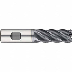 Guhring - 3/8" Diam 5 Flute Solid Carbide 0.09" Corner Radius End Mill - Eagle Tool & Supply