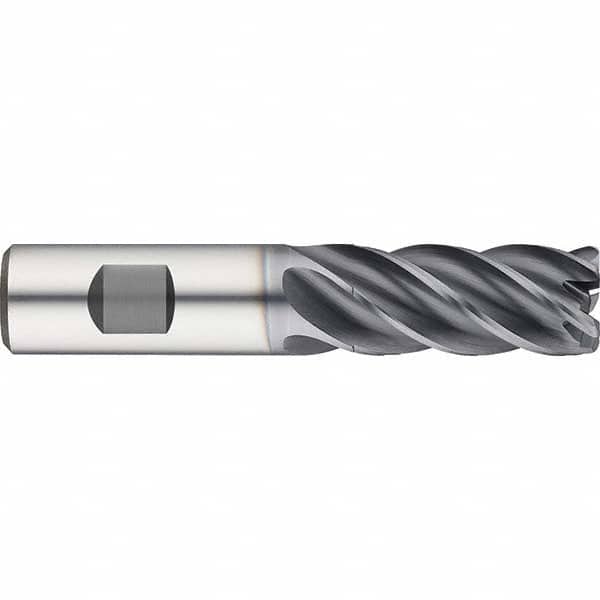 Guhring - 5/8" Diam 5 Flute Solid Carbide 0.09" Corner Radius End Mill - Eagle Tool & Supply