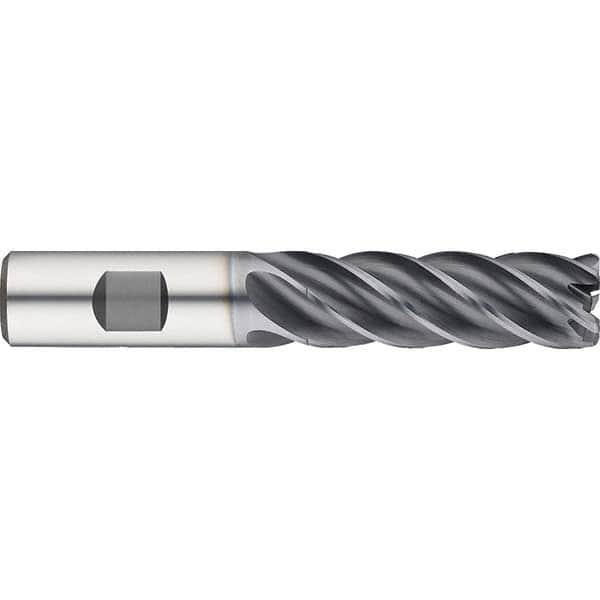 Guhring - 1/2" Diam 5 Flute Solid Carbide 0.09" Corner Radius End Mill - Eagle Tool & Supply