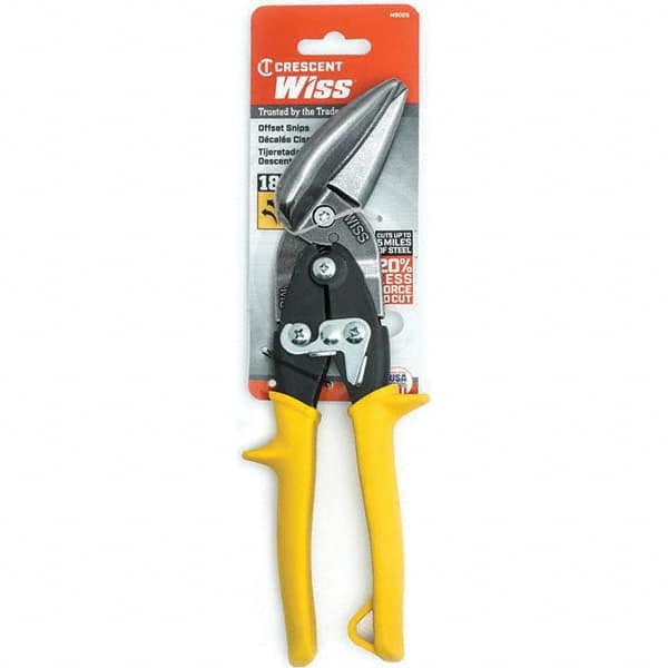 Offset Aviation Snips: 3″ LOC Use with Light Metal, Combination