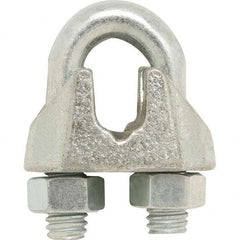 Campbell - Wire Rope Hardware & Accessories; Type: Wire Rope Clip ; For Rope Diameter: 3/8 (Inch) - Exact Industrial Supply