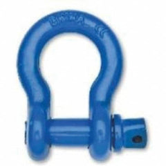 Campbell - Shackles; Nominal Chain Size: 5/8 ; Load Limit (Ton): 3.25 ; Pin Type: Screw ; Material: Forged Steel ; Load Capacity (Lb.): 6,500 - Exact Industrial Supply