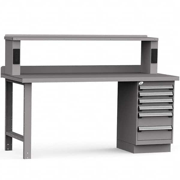 Rousseau Metal - Stationary Work Benches, Tables Type: Work Bench Top Material: Painted Steel - Eagle Tool & Supply