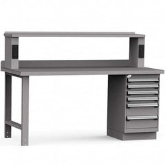 Rousseau Metal - Stationary Work Benches, Tables Type: Work Bench Top Material: Painted Steel - Eagle Tool & Supply