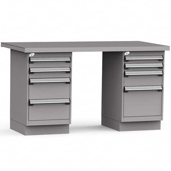 Rousseau Metal - Stationary Work Benches, Tables Type: Work Bench Top Material: Painted Steel - Eagle Tool & Supply