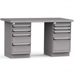 Rousseau Metal - Stationary Work Benches, Tables Type: Work Bench Top Material: Painted Steel - Eagle Tool & Supply