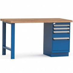 Rousseau Metal - Stationary Work Benches, Tables Type: Work Bench Top Material: Laminated Wood - Eagle Tool & Supply