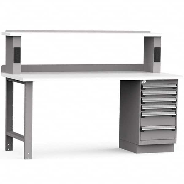 Rousseau Metal - Stationary Work Benches, Tables Type: Work Bench Top Material: Laminated Plastic - Eagle Tool & Supply