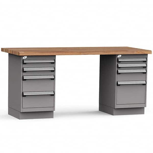 Rousseau Metal - Stationary Work Benches, Tables Type: Work Bench Top Material: Laminated Wood - Eagle Tool & Supply