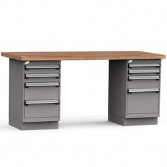 Rousseau Metal - Stationary Work Benches, Tables Type: Work Bench Top Material: Laminated Wood - Eagle Tool & Supply