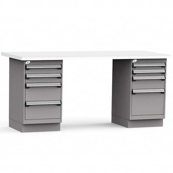 Rousseau Metal - Stationary Work Benches, Tables Type: Work Bench Top Material: Laminated Plastic - Eagle Tool & Supply