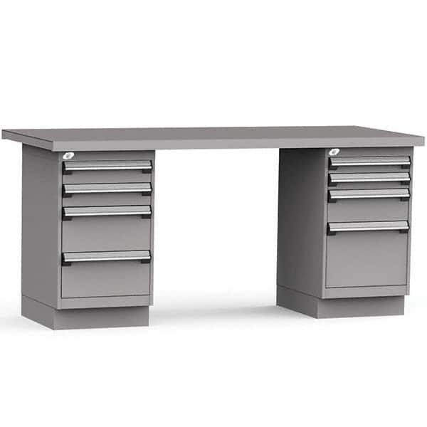 Rousseau Metal - Stationary Work Benches, Tables Type: Work Bench Top Material: Painted Steel - Eagle Tool & Supply