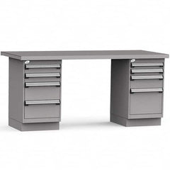 Rousseau Metal - Stationary Work Benches, Tables Type: Work Bench Top Material: Painted Steel - Eagle Tool & Supply
