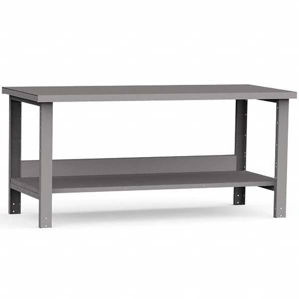 Rousseau Metal - Stationary Work Benches, Tables Type: Work Bench Top Material: Painted Steel - Eagle Tool & Supply