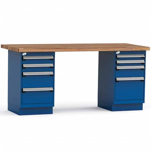 Rousseau Metal - Stationary Work Benches, Tables Type: Work Bench Top Material: Laminated Wood - Eagle Tool & Supply