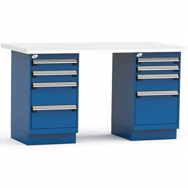 Rousseau Metal - Stationary Work Benches, Tables Type: Work Bench Top Material: Laminated Plastic - Eagle Tool & Supply