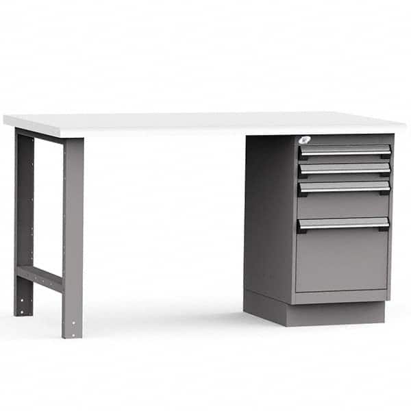 Rousseau Metal - Stationary Work Benches, Tables Type: Work Bench Top Material: Laminated Plastic - Eagle Tool & Supply