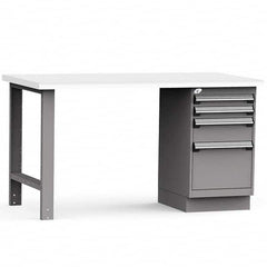 Rousseau Metal - Stationary Work Benches, Tables Type: Work Bench Top Material: Laminated Plastic - Eagle Tool & Supply