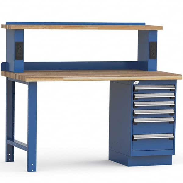 Rousseau Metal - Stationary Work Benches, Tables Type: Work Bench Top Material: Laminated Wood - Eagle Tool & Supply