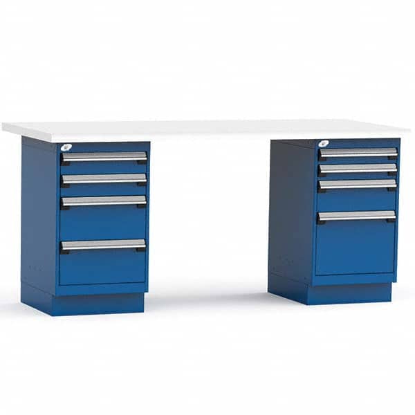Rousseau Metal - Stationary Work Benches, Tables Type: Work Bench Top Material: Laminated Plastic - Eagle Tool & Supply