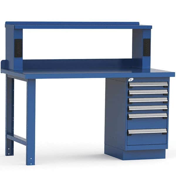 Rousseau Metal - Stationary Work Benches, Tables Type: Work Bench Top Material: Painted Steel - Eagle Tool & Supply