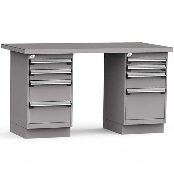 Rousseau Metal - Stationary Work Benches, Tables Type: Work Bench Top Material: Painted Steel - Eagle Tool & Supply