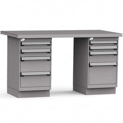Rousseau Metal - Stationary Work Benches, Tables Type: Work Bench Top Material: Painted Steel - Eagle Tool & Supply