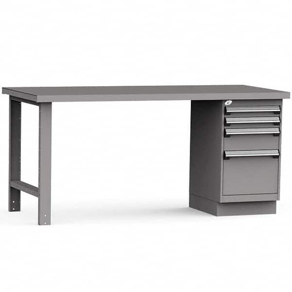 Rousseau Metal - Stationary Work Benches, Tables Type: Work Bench Top Material: Painted Steel - Eagle Tool & Supply
