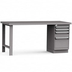 Rousseau Metal - Stationary Work Benches, Tables Type: Work Bench Top Material: Painted Steel - Eagle Tool & Supply