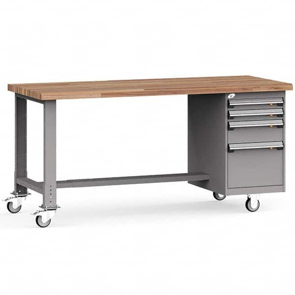 Rousseau Metal - Mobile Work Benches Type: Mobile Workbench Length: 72 (Inch) - Eagle Tool & Supply