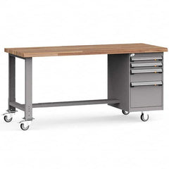 Rousseau Metal - Mobile Work Benches Type: Mobile Workbench Length: 72 (Inch) - Eagle Tool & Supply