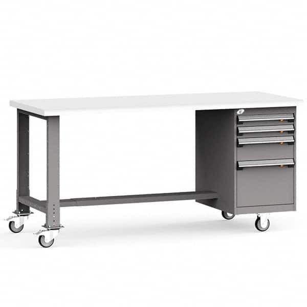 Rousseau Metal - Mobile Work Benches Type: Mobile Workbench Length: 60 (Inch) - Eagle Tool & Supply