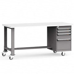 Rousseau Metal - Mobile Work Benches Type: Mobile Workbench Length: 60 (Inch) - Eagle Tool & Supply