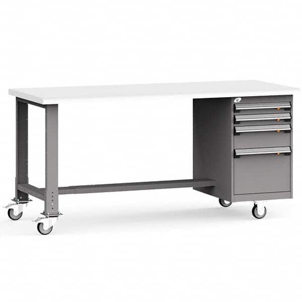 Rousseau Metal - Mobile Work Benches Type: Mobile Workbench Length: 72 (Inch) - Eagle Tool & Supply