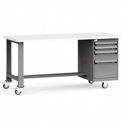 Rousseau Metal - Mobile Work Benches Type: Mobile Workbench Length: 72 (Inch) - Eagle Tool & Supply