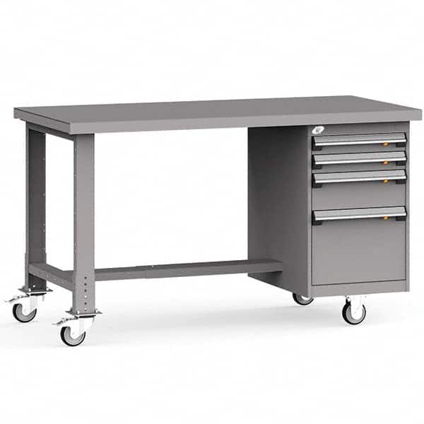 Rousseau Metal - Mobile Work Benches Type: Mobile Workbench Length: 60 (Inch) - Eagle Tool & Supply