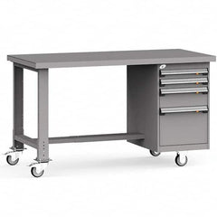 Rousseau Metal - Mobile Work Benches Type: Mobile Workbench Length: 60 (Inch) - Eagle Tool & Supply