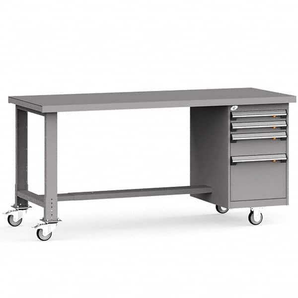 Rousseau Metal - Mobile Work Benches Type: Mobile Workbench Length: 72 (Inch) - Eagle Tool & Supply