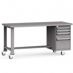 Rousseau Metal - Mobile Work Benches Type: Mobile Workbench Length: 72 (Inch) - Eagle Tool & Supply