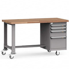 Rousseau Metal - Mobile Work Benches Type: Mobile Workbench Length: 60 (Inch) - Eagle Tool & Supply