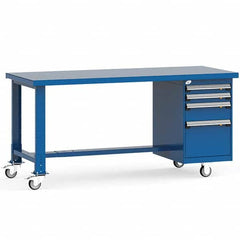 Rousseau Metal - Mobile Work Benches Type: Mobile Workbench Length: 72 (Inch) - Eagle Tool & Supply